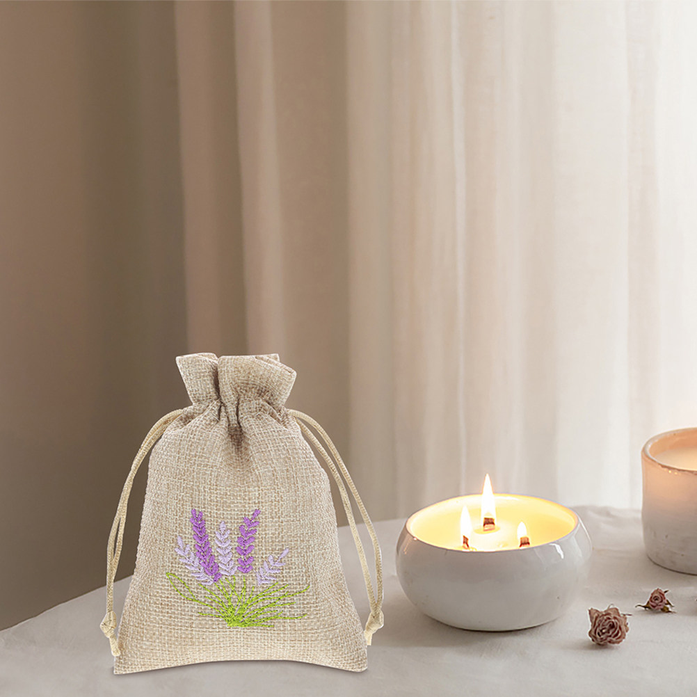 Embroidery Ring - 6Pcs Small Linen Embroidery Sachet Bags