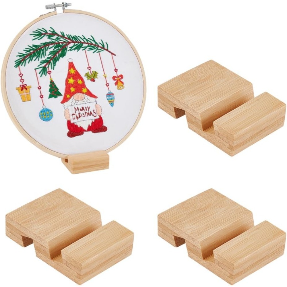 Embroidery Ring - 4Pcs Embroidery Hoop Wooden Base Embroider