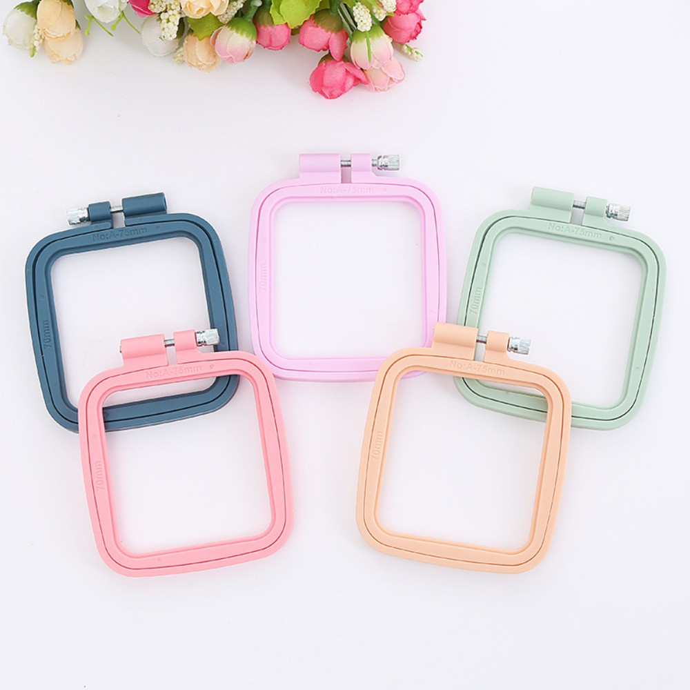 Embroidery Hoop Plastic - Oval/Square Plastic Embroidery Hoops Frame Color