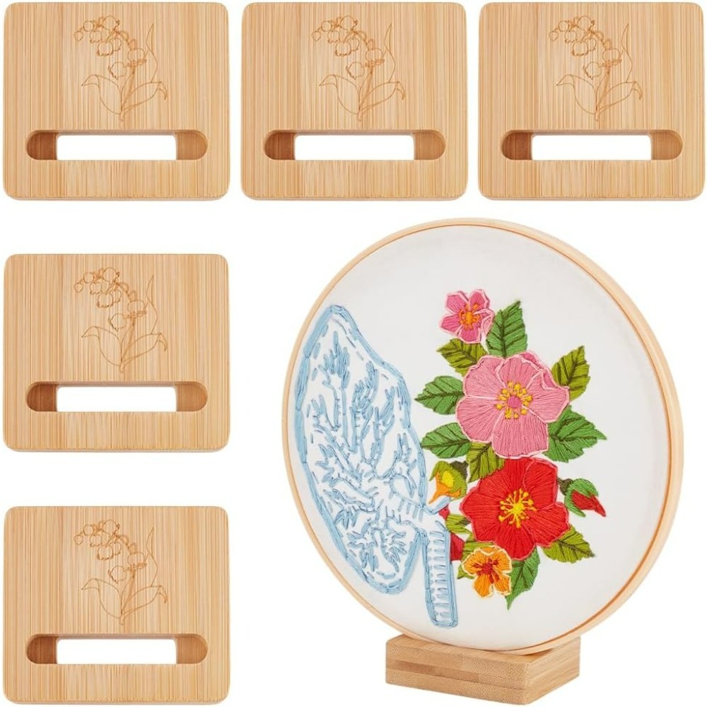 Embroidery Ring - 6Pcs Embroidery Hoop Rectangle Display Stand