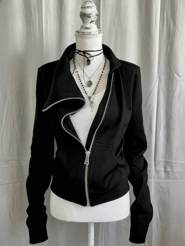 Grey Faux Fur Wool Double Zipp - Embroidery Zip Up Hoodie recension och pris
