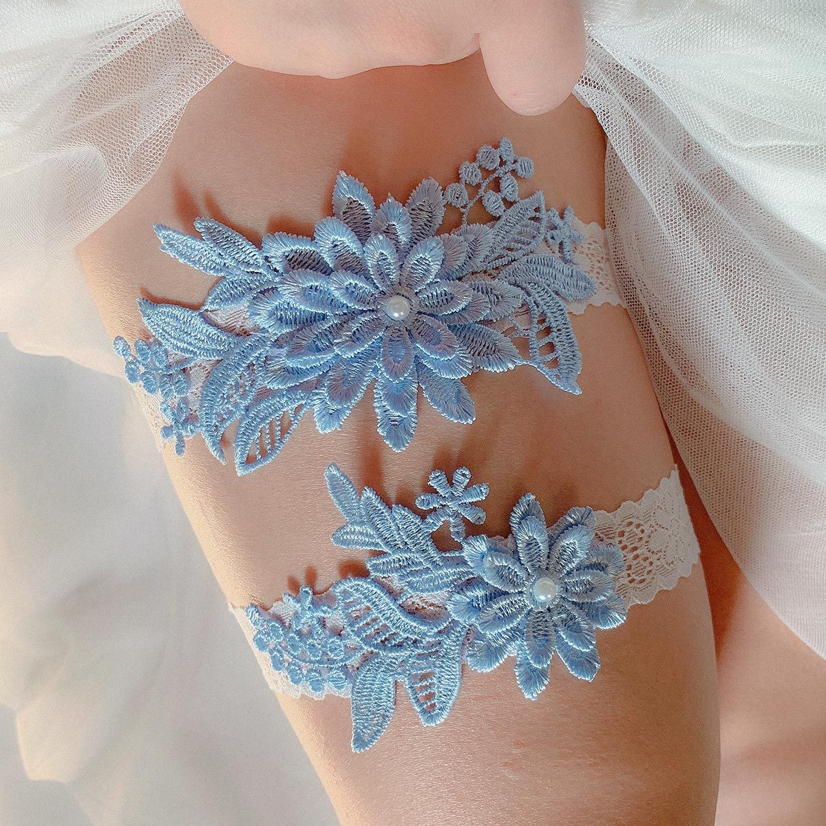 2pcs Bridal Wedding Garter Nav - Embroidery Ring recension och pris