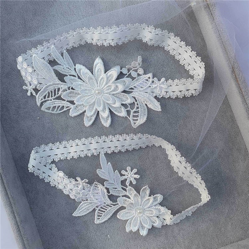 2pcs Bridal Wedding Garter Nav - Embroidery Ring recension och pris