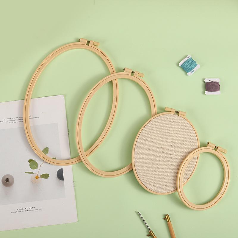 Imitation Bamboo Plastic Oval  - Embroidery Hoop Plastic recension och pris