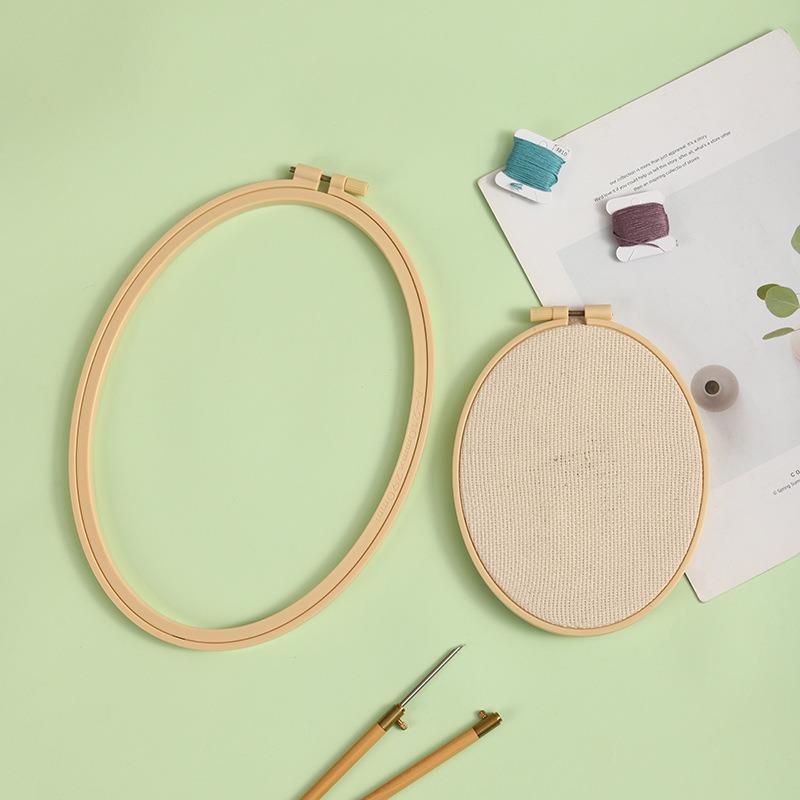 Imitation Bamboo Plastic Oval  - Embroidery Hoop Plastic recension och pris