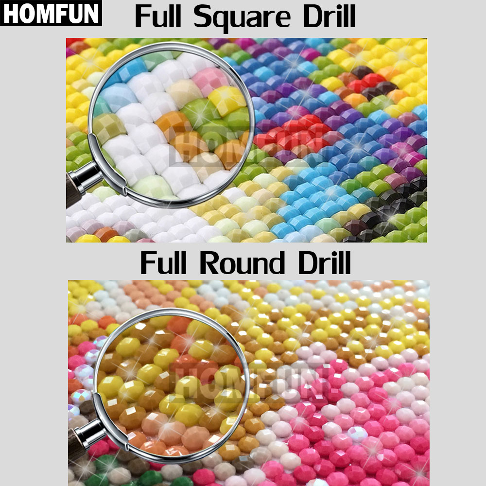HOMFUN Full Square/Round Drill - Embroidery Fish recension och pris