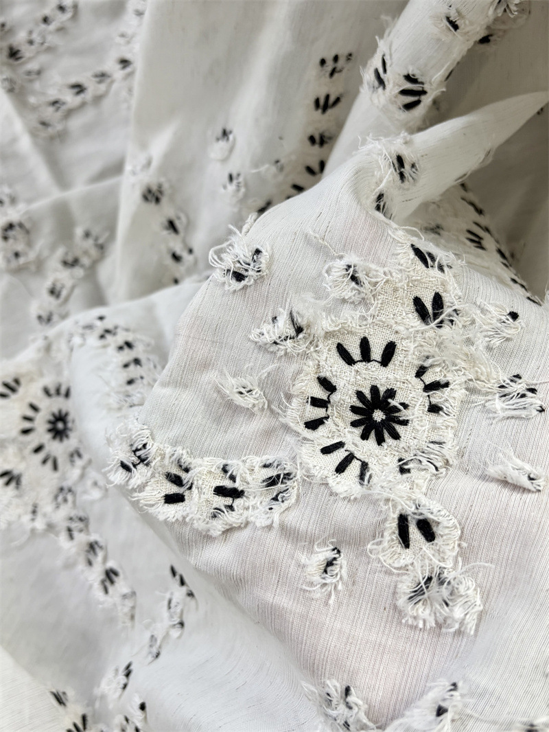 3D embroidered cotton-linen fa - Embroidery Design 3D recension och pris