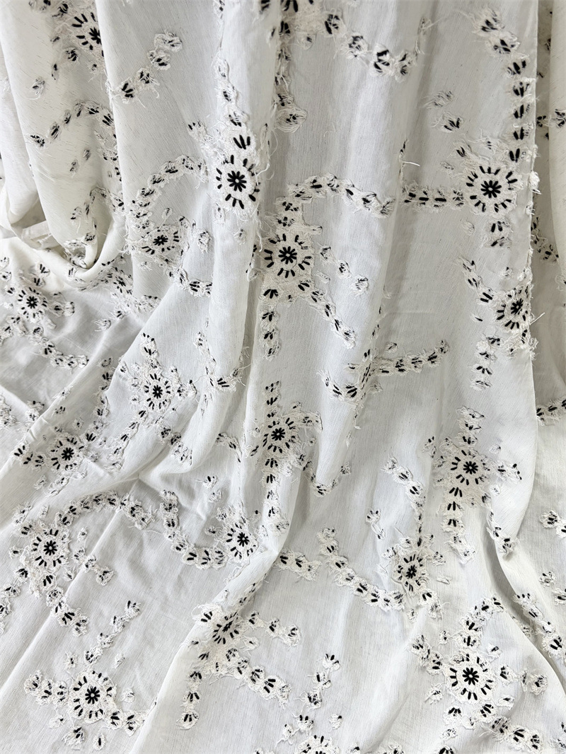 3D embroidered cotton-linen fa - Embroidery Design 3D recension och pris