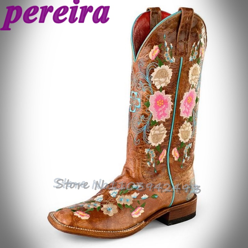 Embroidered Flower Boots Rose  - Embroidery Roses recension och pris
