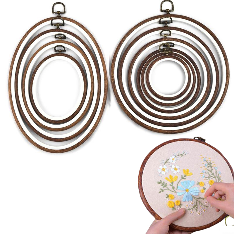 10PCS Sewing Tool Round Oval I - Embroidery Hoop Plastic recension och pris