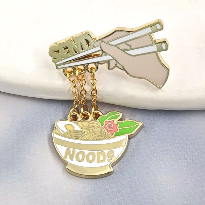 Send Noods Enamel Pin Funny Fo - Embroidery Bracelet recension och pris