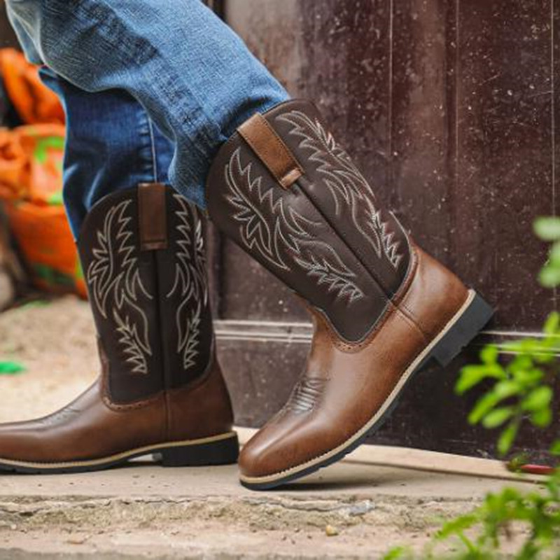 New Men High Boots Embroidery  - Embroidery Stitches recension och pris
