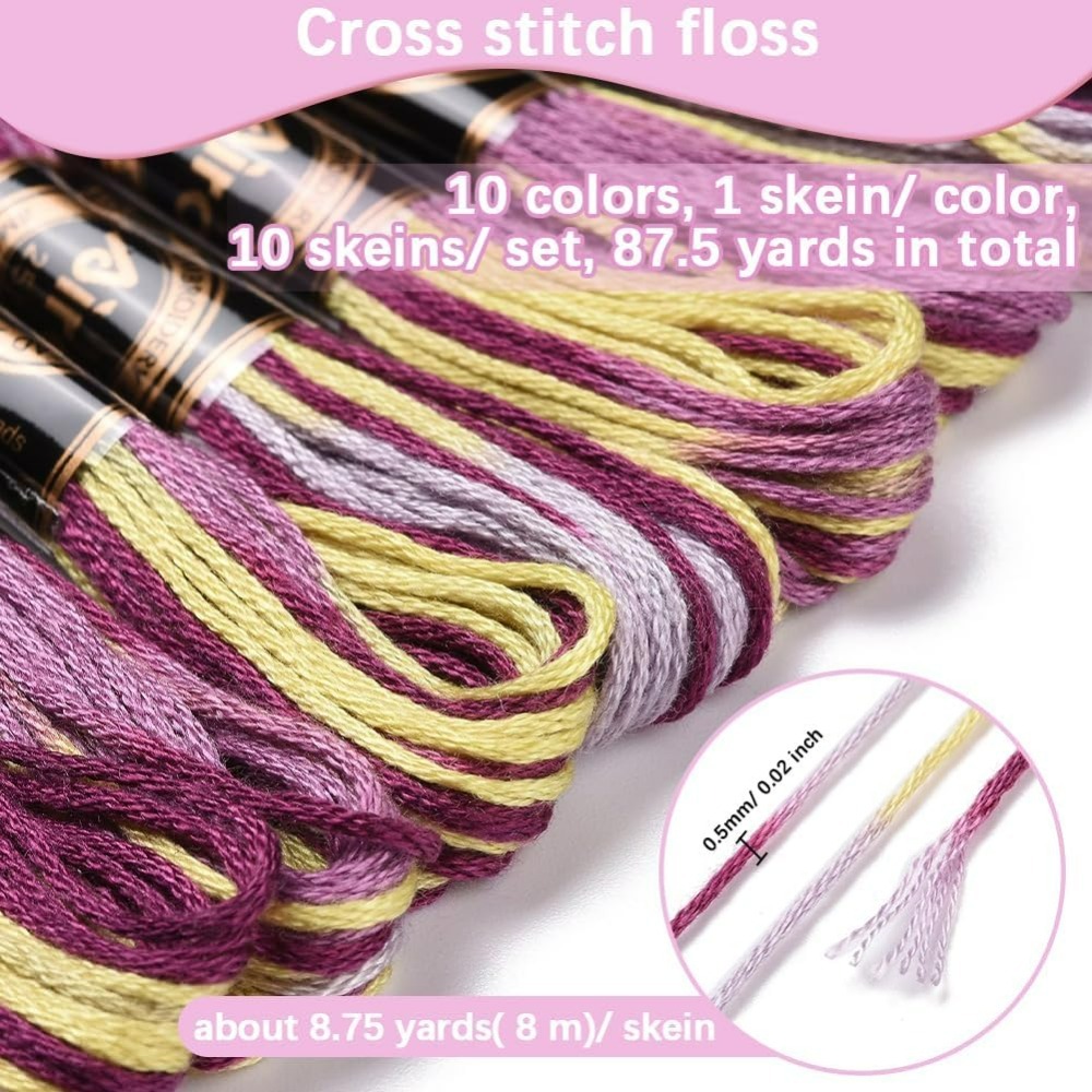 6 Strands Purple Variegated Em - Embroidery Stitches recension och pris