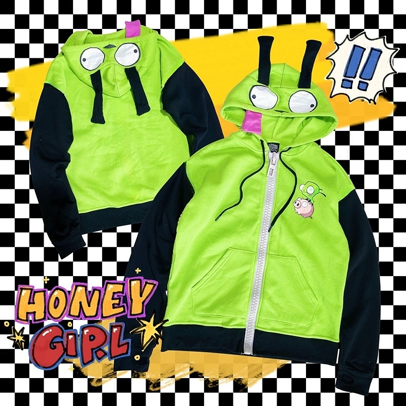 Anime Invader Cosplay Costume  - Embroidery Zip Up Hoodie recension och pris