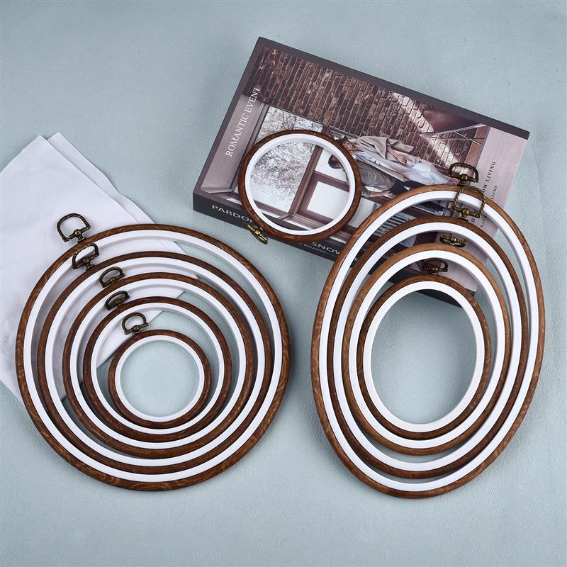 Sewing Tool Round Oval Wooden  - Embroidery Hoop Plastic recension och pris