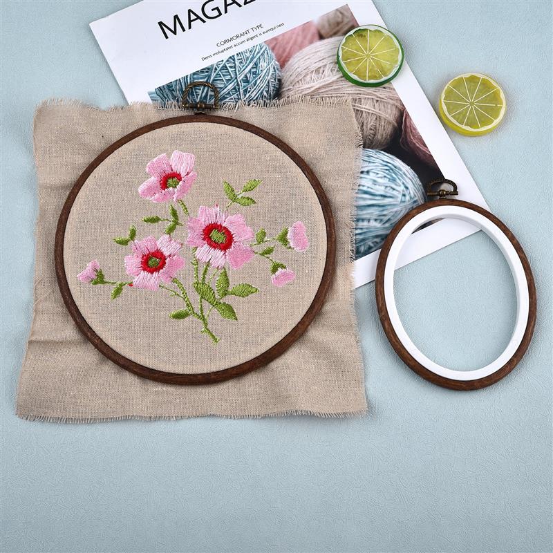 Sewing Tool Round Oval Wooden  - Embroidery Hoop Plastic recension och pris