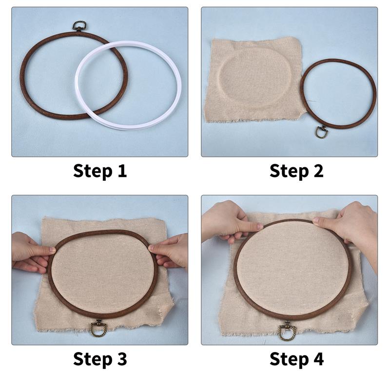 Sewing Tool Round Oval Wooden  - Embroidery Hoop Plastic recension och pris