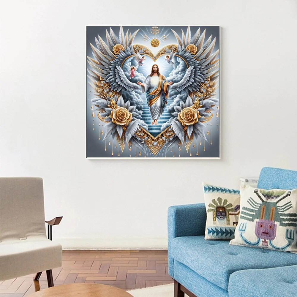1pc frameless 5D DIY Diamond P - Embroidery X Stitch recension och pris