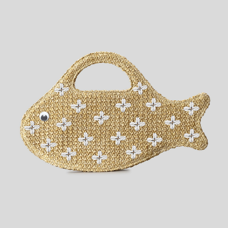 Embroidered Fish Raffia Straw  - Embroidery Fish recension och pris