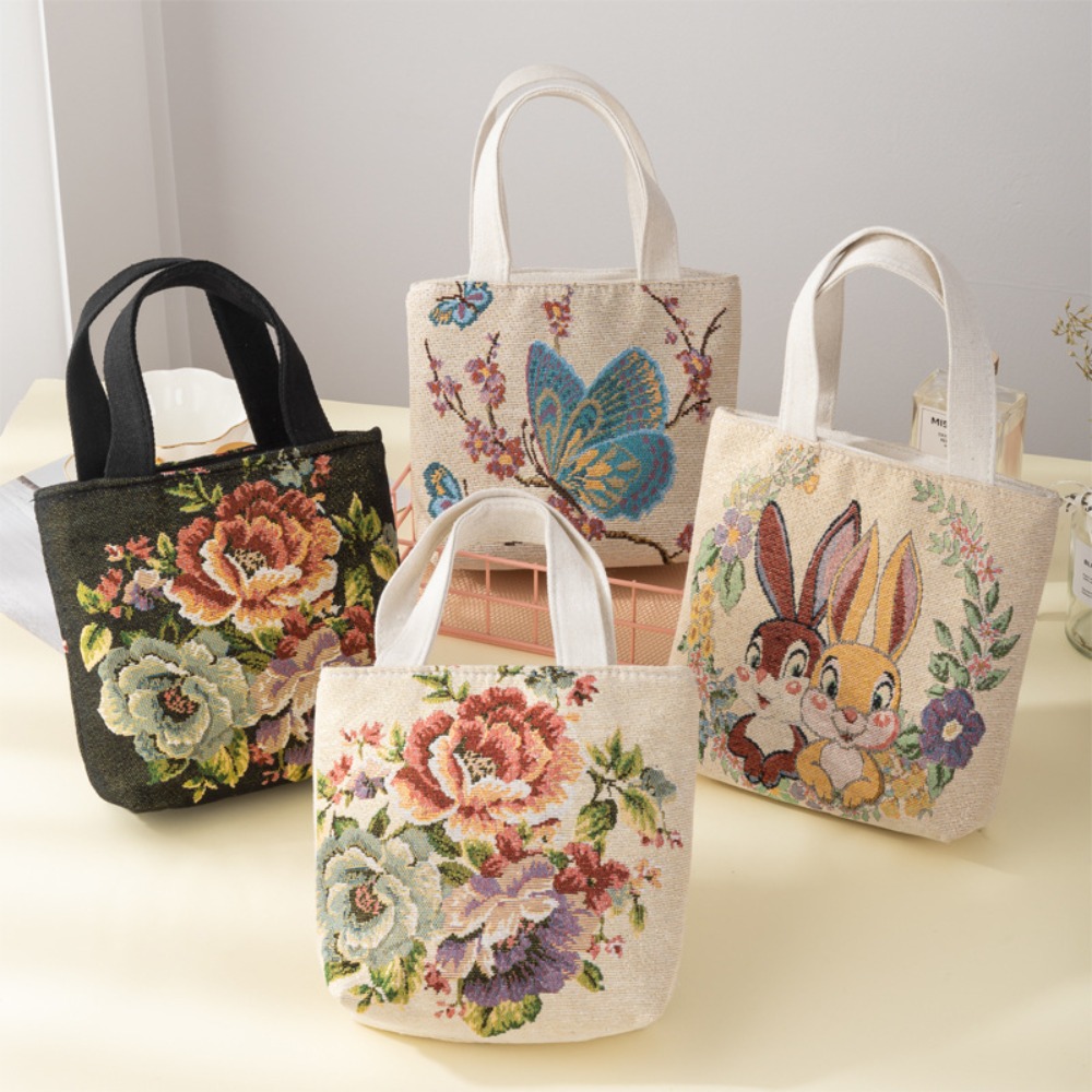 Embroidery Canvas Bag Cute Cat - Embroidery Cat recension och pris