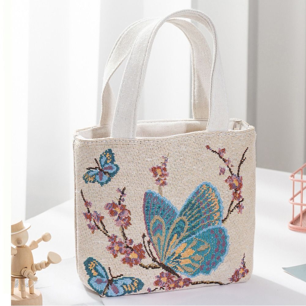 Embroidery Canvas Bag Cute Cat - Embroidery Cat recension och pris