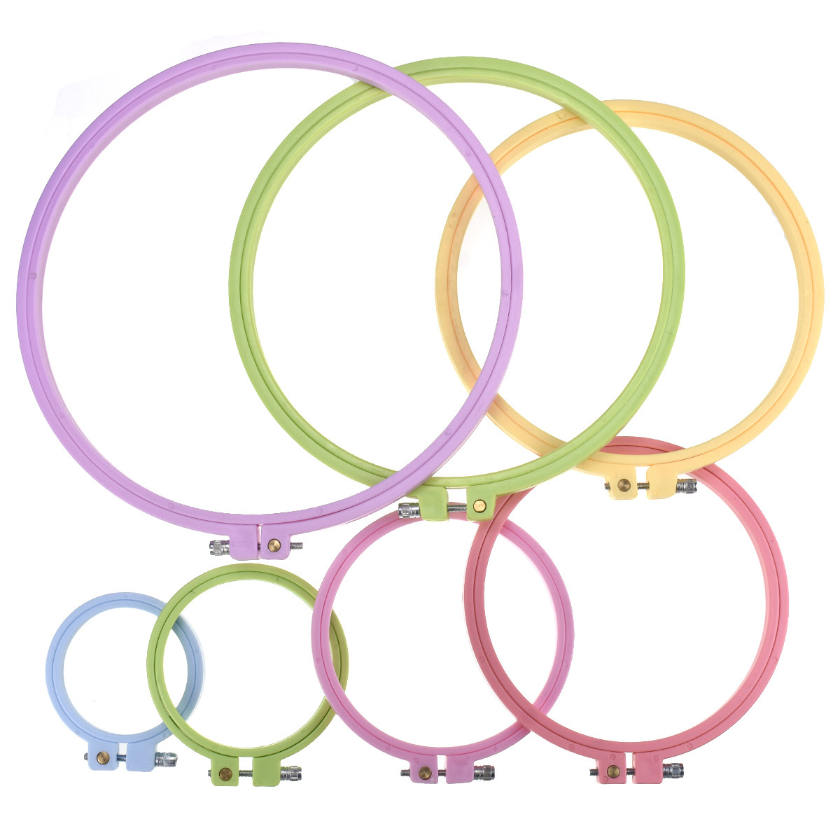 1/7pcs 7-25cm Plastic Embroide - Embroidery Hoop Plastic recension och pris