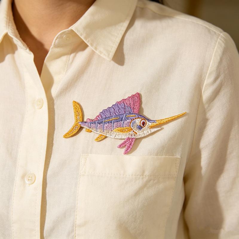 Dolphin Jellyfish Summer Sea F - Embroidery Fish recension och pris