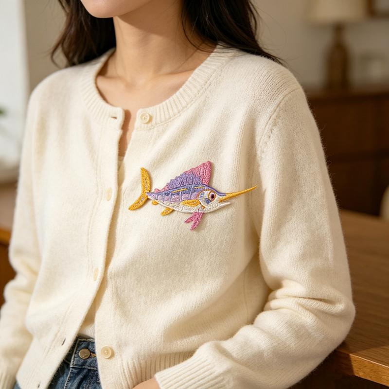 Dolphin Jellyfish Summer Sea F - Embroidery Fish recension och pris