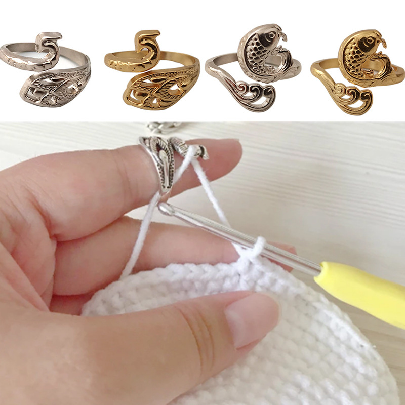 Ring Knitting Loop Crochet Too - Embroidery Fish recension och pris
