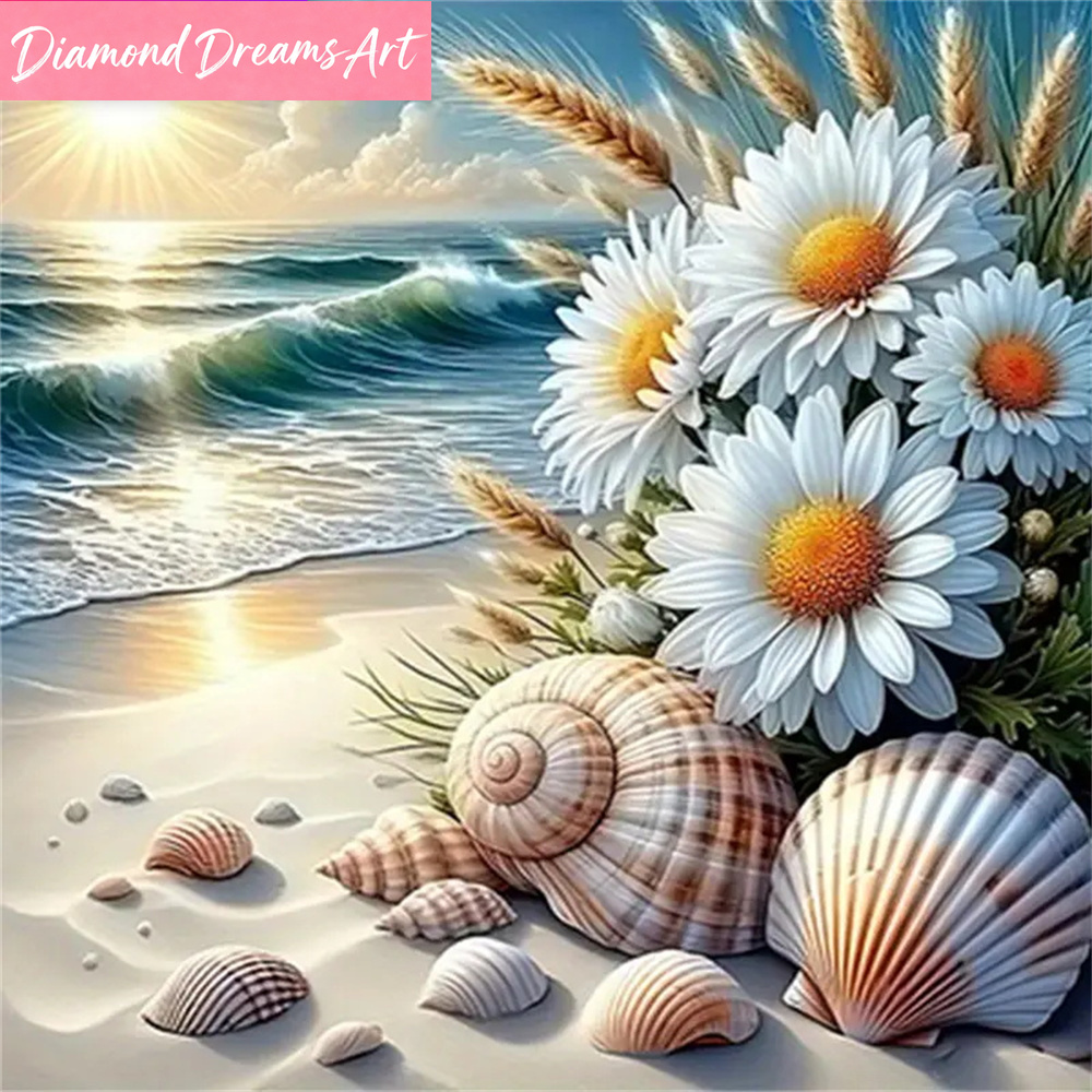 Diamond Painting Seaside Lands - Embroidery Daisy Flower recension och pris
