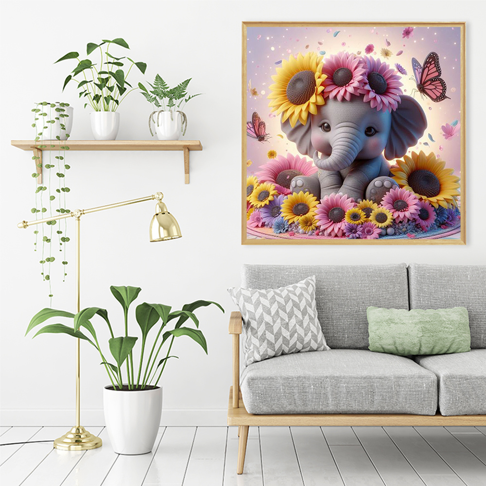 Evershine Elephant Diamond Pai - Embroidery X Stitch recension och pris