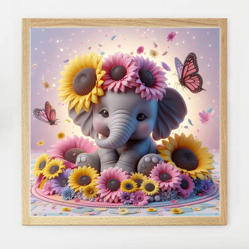 Evershine Elephant Diamond Pai - Embroidery X Stitch recension och pris
