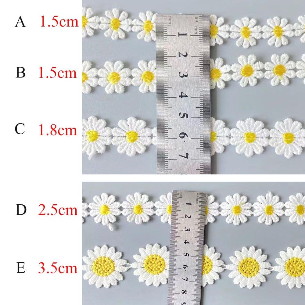 Beautiful White Embroidered Da - Embroidery Daisy Flower recension och pris