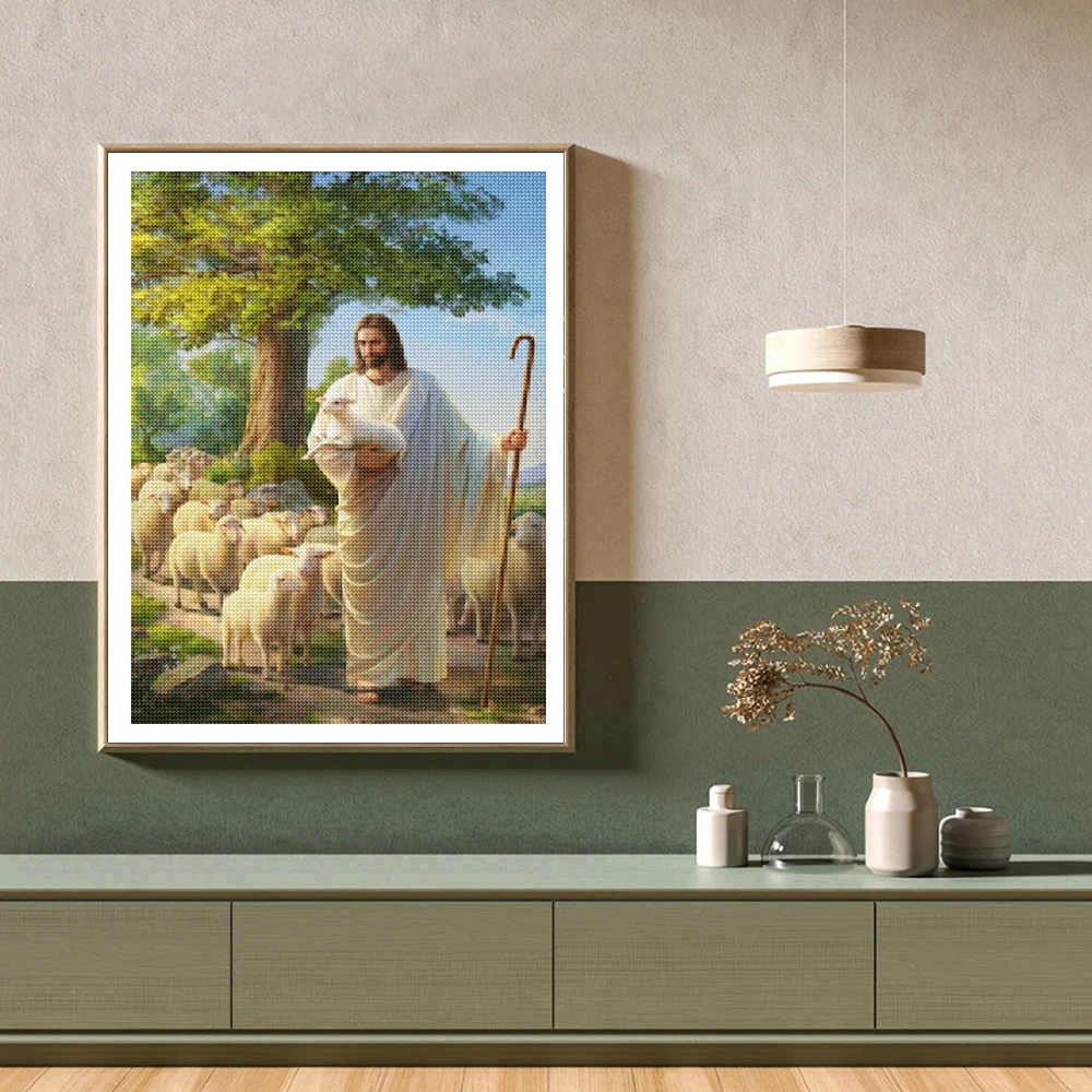 Frameless，DIY Christian Diamon - Embroidery Jesus recension och pris
