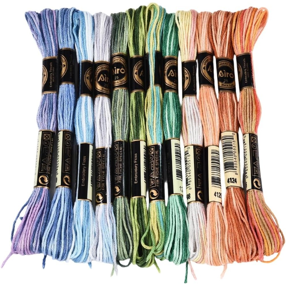12 Skeins 105 Yards Cross Stit - Embroidery Stitches recension och pris