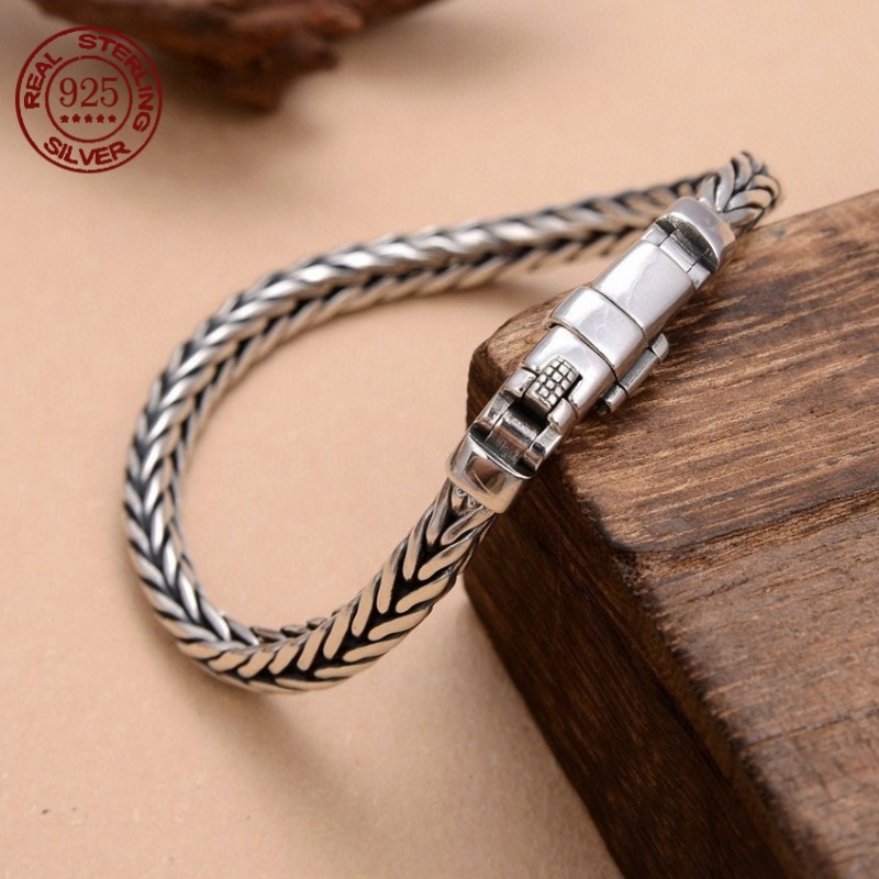 S925 Sterling Silver Simple Do - Embroidery Bracelet recension och pris