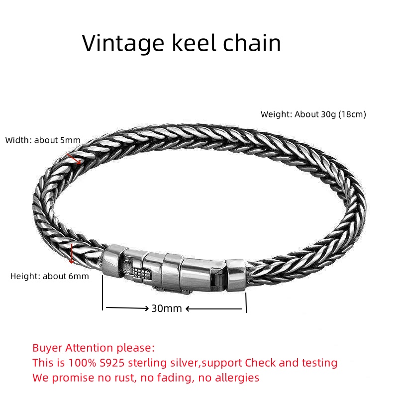 S925 Sterling Silver Simple Do - Embroidery Bracelet recension och pris