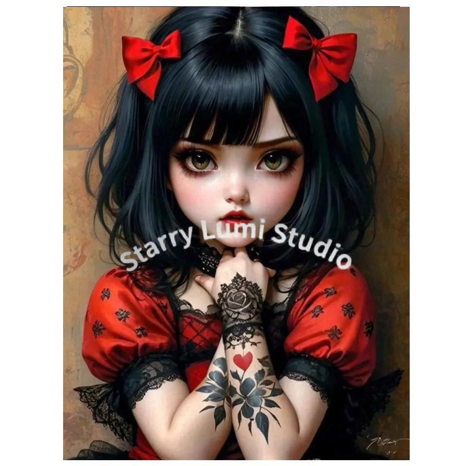 5D Diamond Painting Kit Gothic - Embroidery Cat recension och pris
