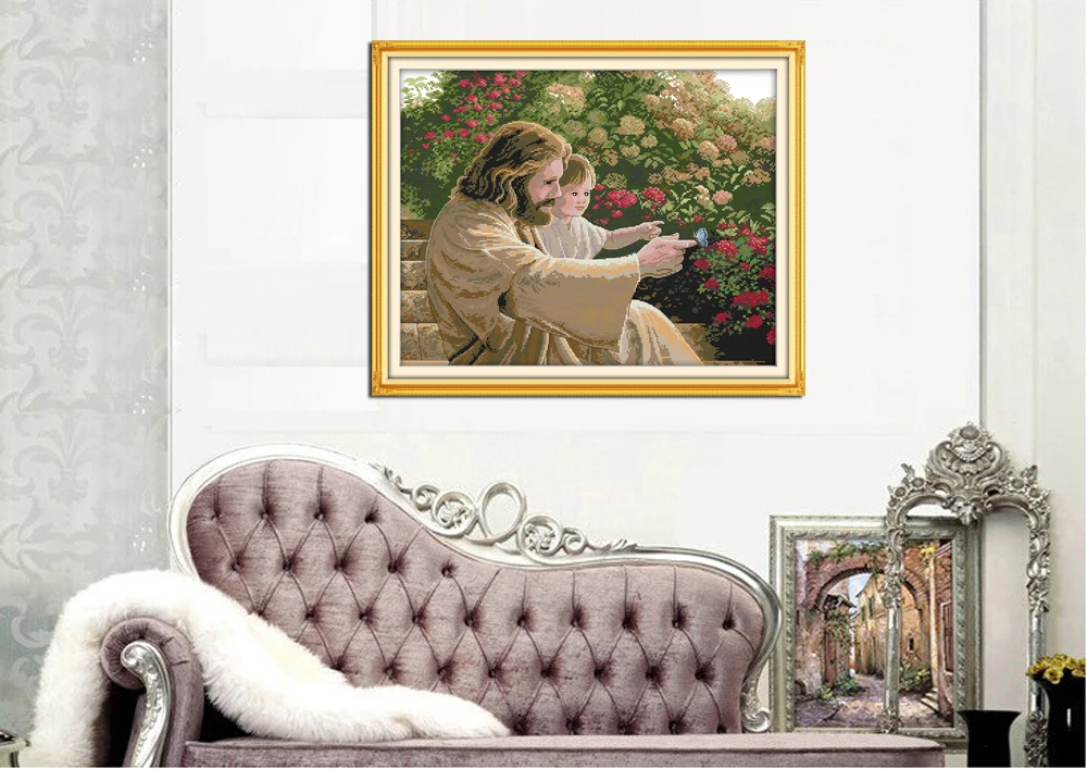 Joy Sunday Jesus and A Kid Emb - Embroidery Jesus recension och pris