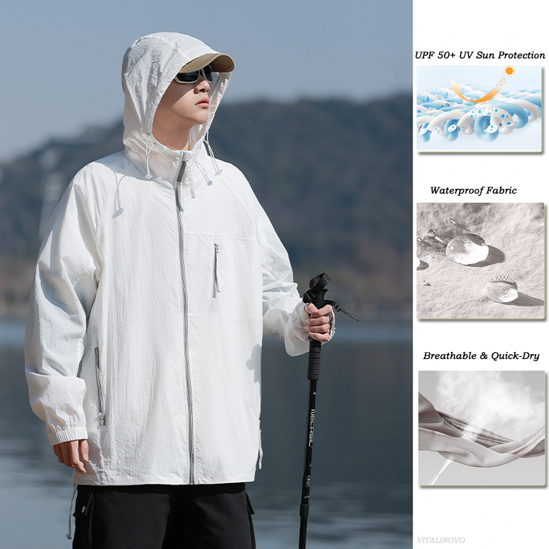 VITALINOVO Unisex Outdoor Wate - Embroidery Zip Up Hoodie recension och pris