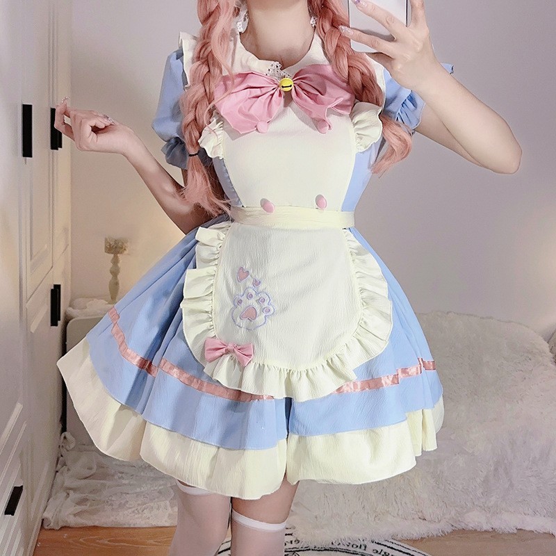Lolita Women Cosplay Costume 2 - Embroidery Apron recension och pris