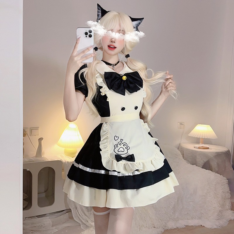 Lolita Women Cosplay Costume 2 - Embroidery Apron recension och pris