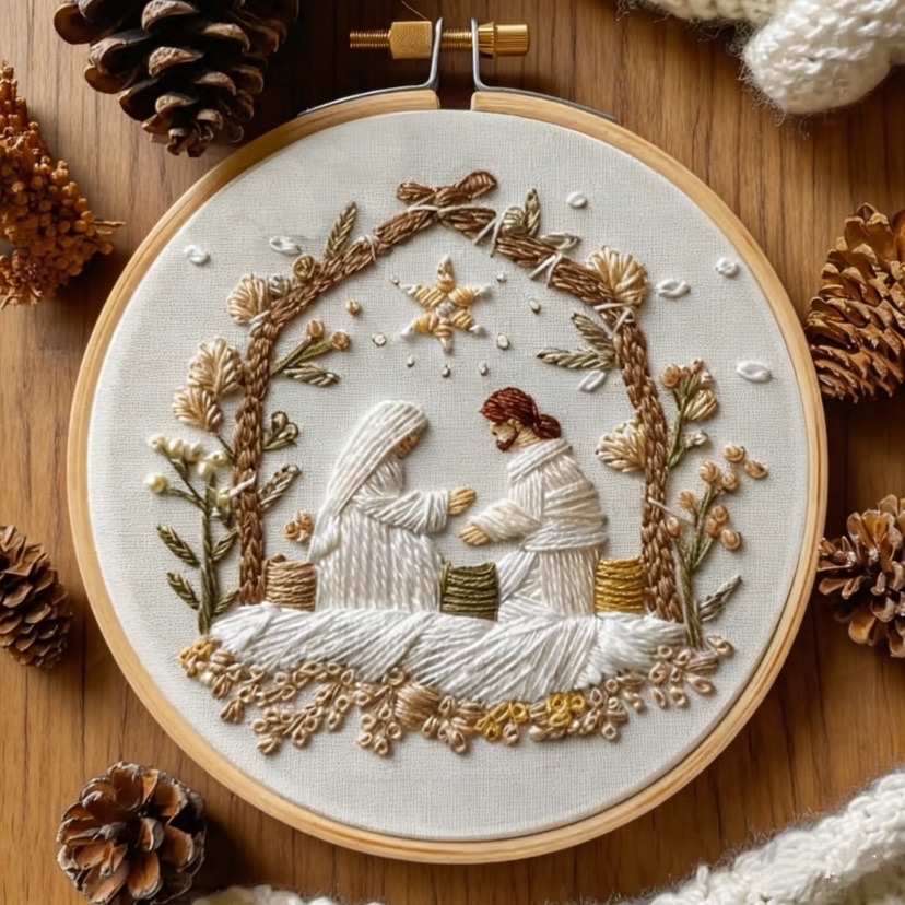 Jesus Birth Christmas Embroide - Embroidery Jesus recension och pris