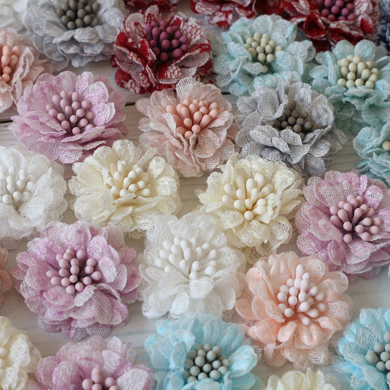 10Pcs 3CM Handmade Small Lace  - Embroidery Daisy Flower recension och pris