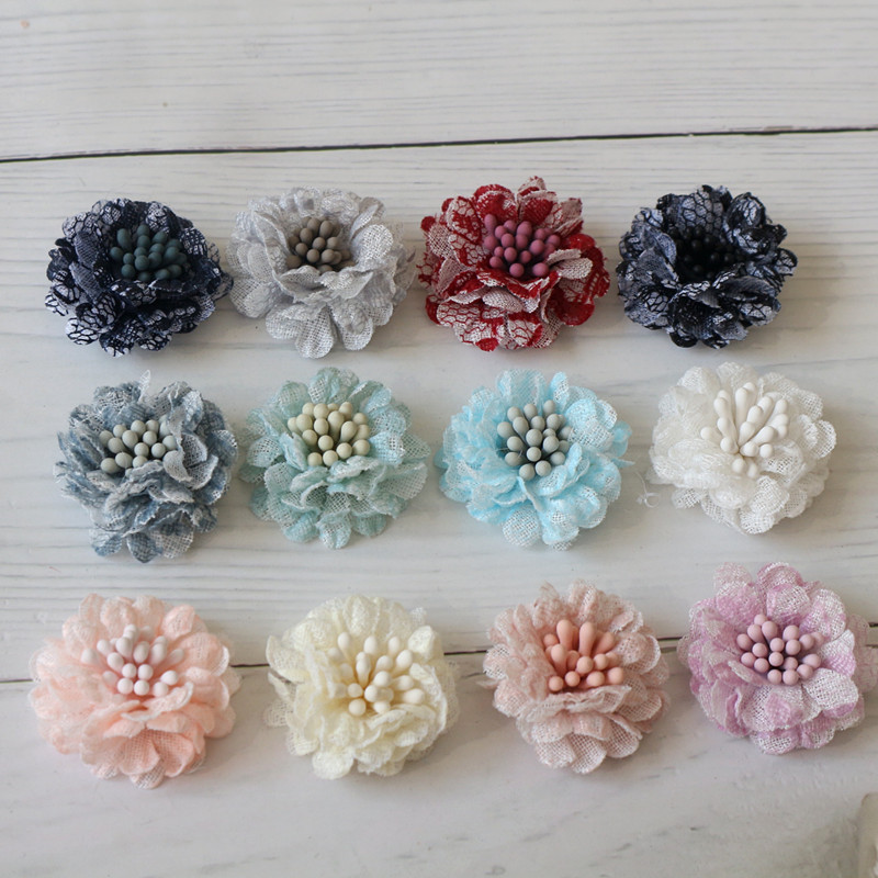 10Pcs 3CM Handmade Small Lace  - Embroidery Daisy Flower recension och pris