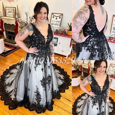 Gothic V Neck Wedding Dresses  - Embroidery White Dress recension och pris