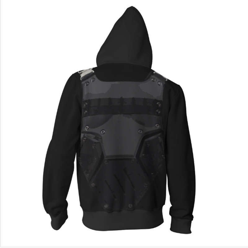 3D Printed Punisher Zip-up Hoo - Embroidery Zip Up Hoodie recension och pris