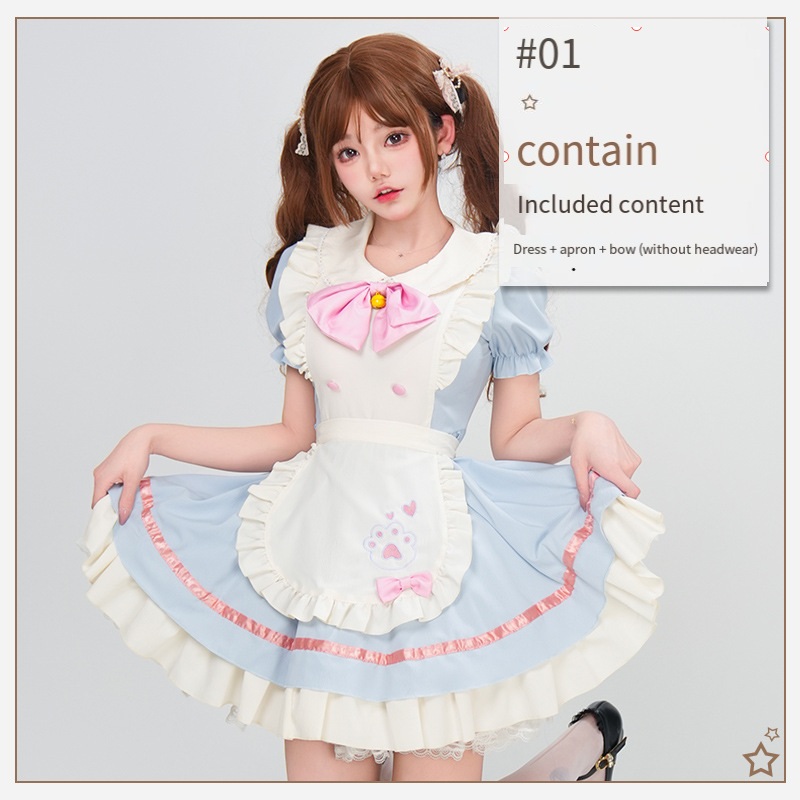 Sweet Lolita Maid Cosplay Cost - Embroidery Apron recension och pris