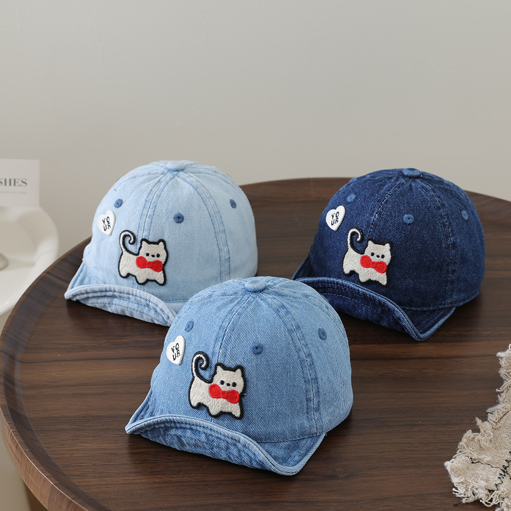 Children's washable denim soft - Embroidery Cat recension och pris