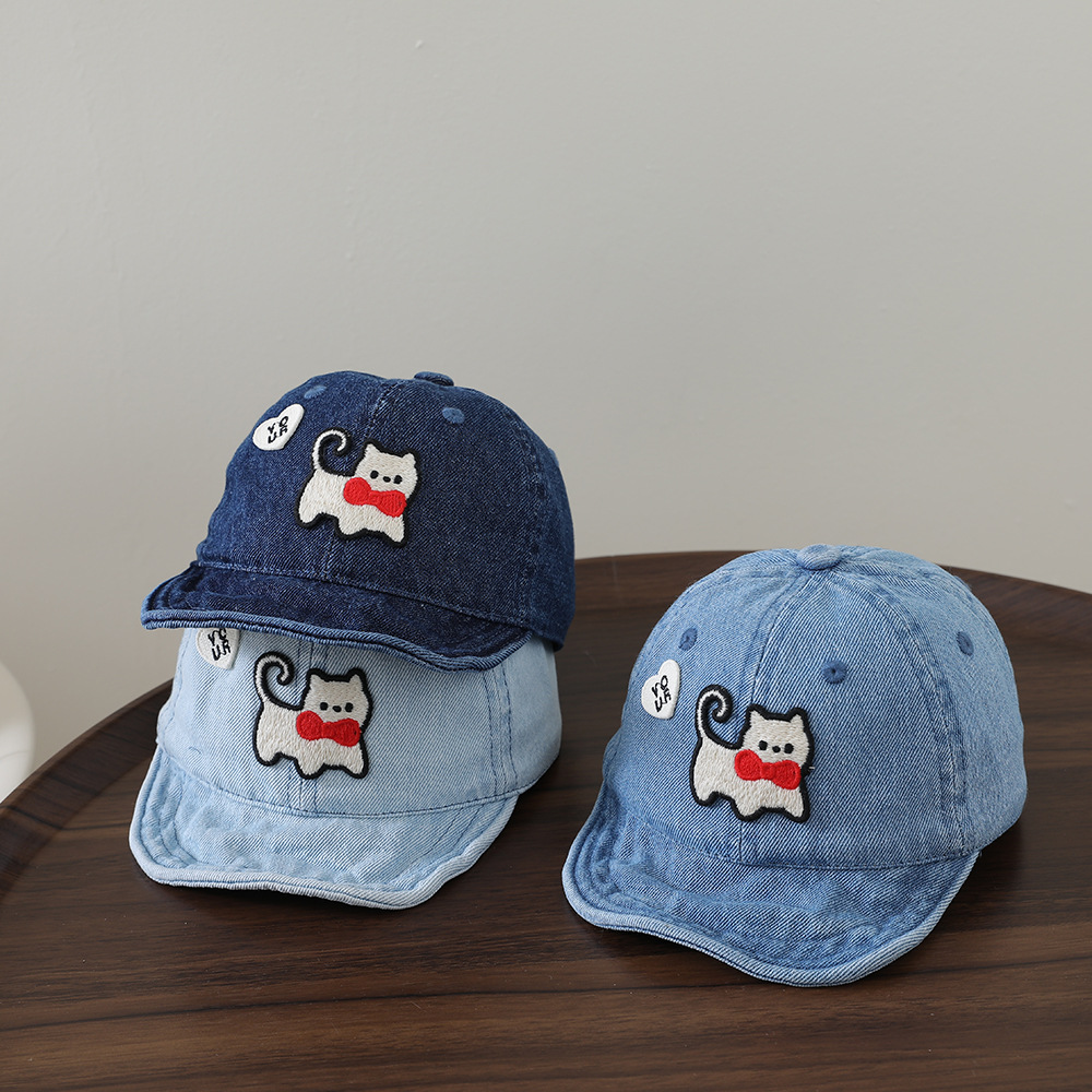 Children's washable denim soft - Embroidery Cat recension och pris